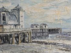 ‡ CARL MELEGARI (Welsh b.1958) oil on canvas - Penarth Pier, 46 x 61cms Provenance: private