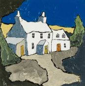 ‡ PETER MORGAN (Contemporary Welsh) acrylic on board - entitled verso 'Summer Hill', signed with
