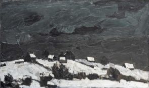 ‡ SIR KYFFIN WILLIAMS RA (Welsh 1918-2006) large oil on canvas - printed title verso 'Anglesey in