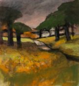 ‡ JOHN ELWYN (Welsh 1916-1997) watercolour - entitled verso 'Road to a Farm II', circa 1970s,