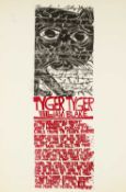 ‡ PAUL PETER PIECH (American, lived / worked Wales 1920-1996) two colour lithograph - 'Tyger