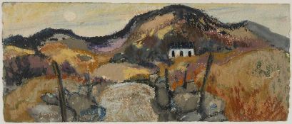 ‡ GWILYM PRICHARD (Welsh 1931-2015) mixed media - entitled verso on Attic Gallery label '