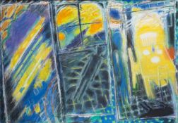 ERNEST ZOBOLE (Welsh 1927-1999) large oil on canvas - entitled verso, 'From Inside No. 1', signed