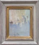 ‡ TIM SCOTT BOLTON (English b.1947) oil on board - entitled verso 'The Taj Mahal from the Yamuna