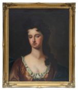 FOLLOWER OF CHARLES JERVIS (Irish c.1675-1739) oil on canvas - portrait of a lady in red gown, 60