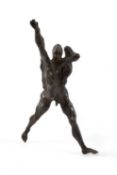‡ MICHAEL AYRTON (English 1921-1975) bronze maquette of an outstretched male figure, 23cms