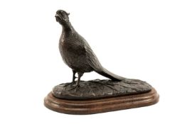 ‡ GEOFFREY DASHWOOD (English b. 1947) limited edition (15/20) bronze sculpture - cock pheasant,