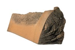 ‡ ALAN WATT (Australian b.1941) earthenware - glazed clay sculpture entitled, 'Ridge', signed and