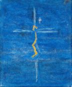 ‡ CRAIGIE AITCHISON RA (Scottish 1926-2009) oil on canvas - entitled verso 'Crucifixion December