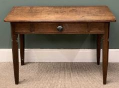 ANTIQUE OAK SINGLE DRAWER SIDE TABLE, 71 (h) x 107 (w) x 54cms (d) Provenance: deceased estate