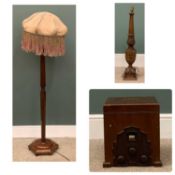 VINTAGE WIRELESS RADIO & STANDARD LAMP ETC Provenance: private collection Conwy