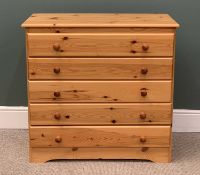 MODERN PINE CHEST of five long drawers, 90 (h) x 93 (w) x 53cms (d) Provenance: private collection
