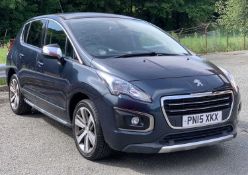 PEUGEOT 3008 ALLURE E-HDI S-A FIVE DOOR HATCHBACK CAR, registration number PN15 XKX, diesel, 1560cc,