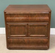 VINTAGE WALNUT TWO-DOOR CUPBOARD with two drawers, 80 (h) x 87 (w) x 59cms (d) Provenance: private