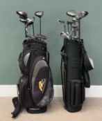 GOLFING EQUIPMENT, two bags with club assortment to include Calloway FT-I Driver, Big Bertha woods