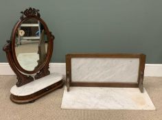 MARBLE WASH STAND TOP & SWING-TOP DRESSING TABLE MIRROR Provenance: private collection Conwy