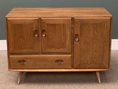 LIGHT ERCOL SIDEBOARD with base drawer, 81.5 (h) x 114 (w) x 44cms (d) Provenance: private