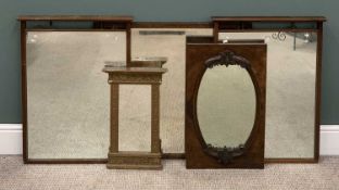 OFFERED WITH LOT 83 - GROUP OF FIVE RECTANGULAR WALL MIRRORS the largest, 76 x 80cms Provenance: