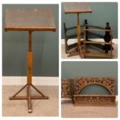 SMALL FURNITURE ASSORTMENT to include a lectern, shelving racks etc. Provenance: private