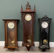 THREE VIENNA WALL CLOCKS Provenance: private collection Conwy