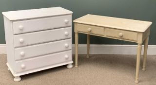 TWO ITEMS OF MODERN LIGHT COLOUR FURNITURE including chest by Ducal, 84 (h) x 87 (w) x 45cms (d) and