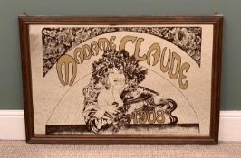 PUB TYPE MIRROR, 'Madame Claude', 69 x 99cms overall Provenance: deceased estate Conwy