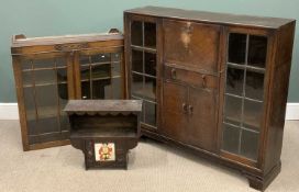 OFFERED WITH LOT 12 - EDWARDIAN SIDE-BY-SIDE BOOKCASE BUREAU, labelled 'Herbert E. Gibbs', 113 (h) x