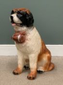 IMPRESSIVE LARGE PORCELAIN ST. BERNARD DOG, 71cms (h) Provenance: private collection Conwy
