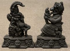 PUNCH & JUDY CAST IRON DOORSTOPS, 34 x 24cms Provenance: private collection Conwy