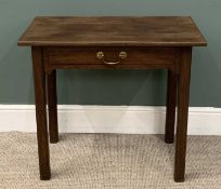 SINGLE DRAWER ANTIQUE LOW BOY 72 (h) x 78 (w) x 39cms (d) Provenance: private collection Anglesey