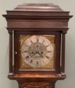 19TH CENTURY OAK LONGCASE CLOCK with eight-day bell strike movement, maker William Harley of