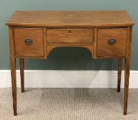 ANTIQUE MAHOGANY KNEEHOLE DESK with three drawers, 74 (h) x 91 (w) x 44cms (d) Provenance: private