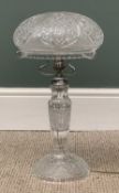 MUSHROOM TYPE GLASS TABLE LAMP, 46cms (h) Provenance: private collection Berkshire