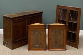 VARIOUS CABINETS / CUPBOARDS including pair of 20th Century hanging corner cabinets, 63 (h) x 51 (w)