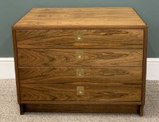 MID CENTURY ROSEWOOD THREE DRAWER CHEST, 55.5 (h) x 71 (w) x 45.5cms (d) Provenance: private