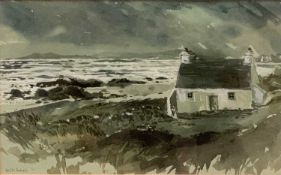 KEITH ANDREW (British b.1947) watercolour - Anglesey cottage and coast, signed and dated 1977, 21.