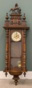 VIENNA WALL CLOCK with horse finial, 157 (h) x 52 (w) x 20cms (d) Provenance: private collection