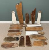 GROUP OF WOODEN BOAT RUDDER BLADES (18), 139 (h) x 38cms (w) the largest Provenance: private