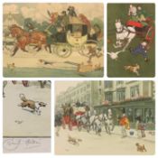 CECIL ALDIN (British 1870-1935) humorous coaching prints - 'Trouble Ahead', 47 x 55cms, Royal Mail