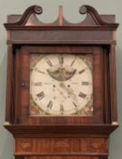 19TH CENTURY MAHOGANY LONGCASE CLOCK with shell inlay, rolling moon dial, marked 'W. Holgate, Wigan'