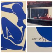 HENRI MATISSE (French 1869 - 1954) artist prints - 'Blue Nude', 121 x 91cms and 'Night Hawks, 1942