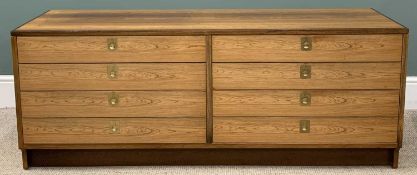 MID CENTURY ROSEWOOD SIX DRAWER CHEST, 56 (h) x 144 (w) x 46cms (d) Provenance: private collection