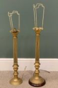 OFFERED WITH LOT 14 - PAIR OF CORINTHIAN COLUMN STYLE BRASS LAMPS, 60cms (h) (no plinth) Provenance: