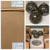 GROUP OF LIGHTING including modern hanging lamps, four sets boxed and labelled 'Triple Crackle Ball'