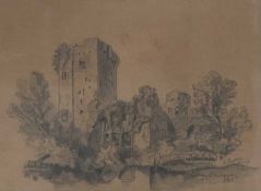 E. PROSSER (British) pencil sketch - a folly, signed and dated 1996, 19 x 25cms Provenance: