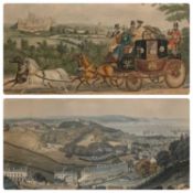 AFTER WILLIAM DAY & CHARLES HUNT engravings - 19th Century view of Bangor, Wales, with steam
