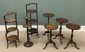 GROUP OF SEVEN WINE TABLES / PLATE STANDS Provenance: private collection Conwy