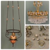 CHANDELIERS & DECORATIVE CEILING LIGHTS ASSORTMENT Provenance: private collection Conwy
