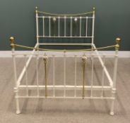 ANTIQUE EFFECT METAL BED FRAME, 128 (h) x 138 (w) x 203cms (d) Provenance: private collection Conwy