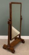 GOOD VICTORIAN MAHOGANY CHEVAL MIRROR 72 (h) x 94 (w) x 55cms (d) Provenance: private collection